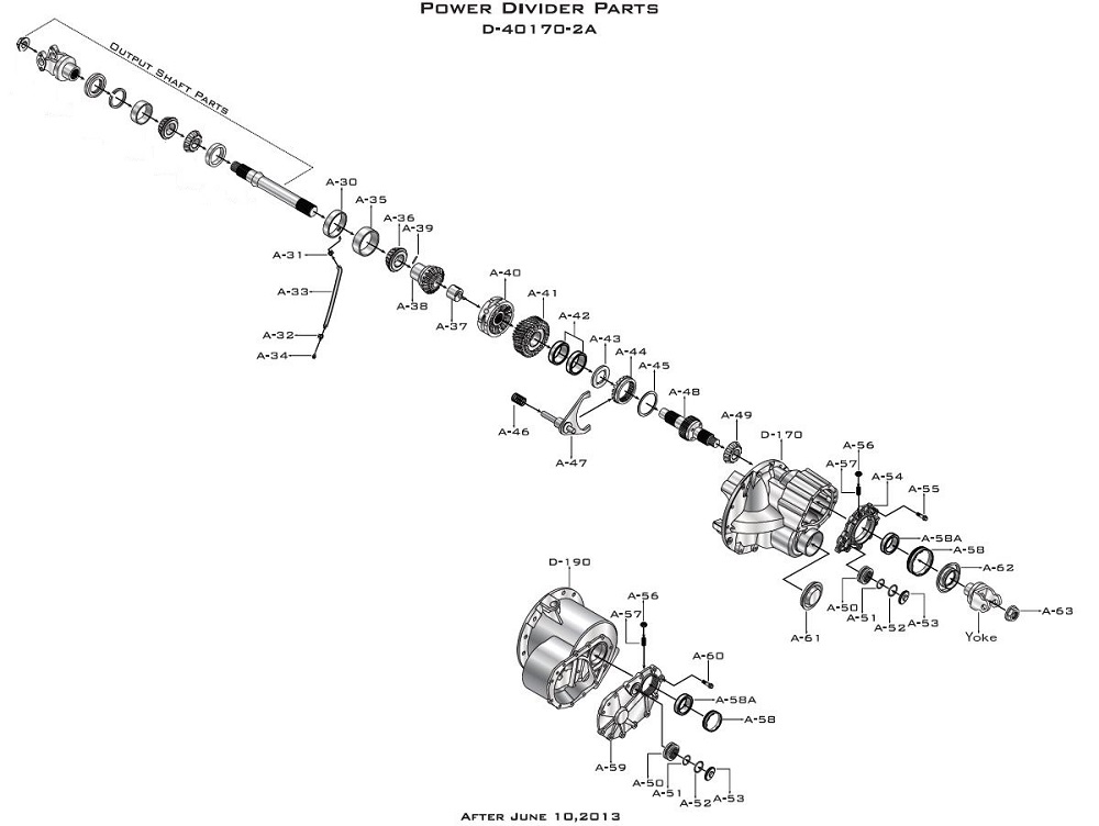 Forward Axle Power Divider D401702A2 Gearcentre Canada Heavy